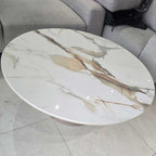 Voyager Coffee Table With Rose Gold Base