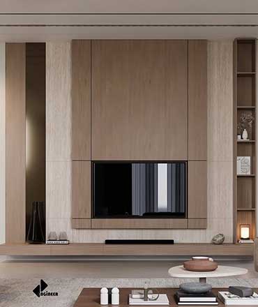 Slender Media Wall W240cm x H 240cm