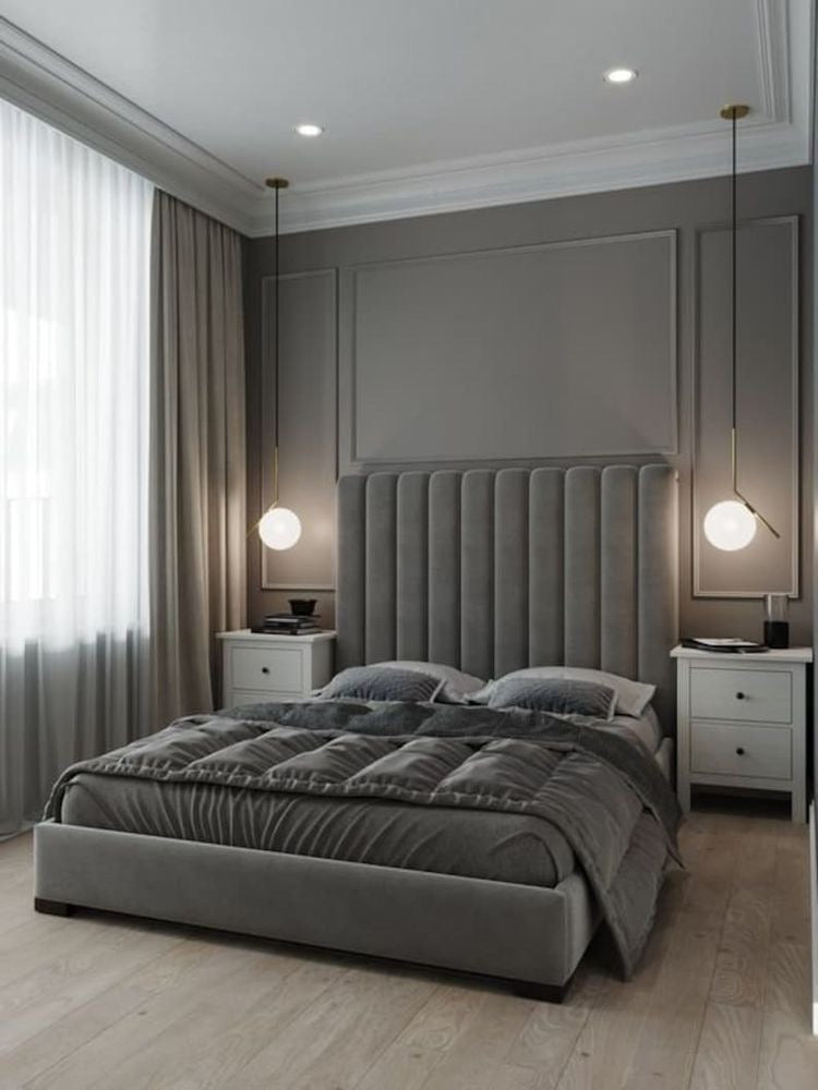 Fluted Velvet Bed Frame Kingsize