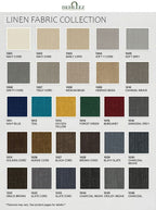 Dehleez linen fabric collection with various color swatches.