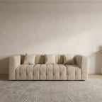 Marshmallow Sculpted Bouclé Sofa in a modern Dubai living room.