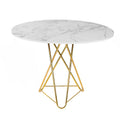 Satuario White Marble Dining Table