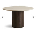 London 4 seater dining table marble - cream brown